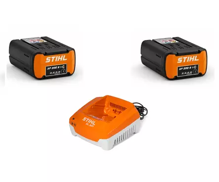 2x AP 200S Akku + 1x AL301 Laturi SETTI - STIHL AP lisävarusteet - 48504006565SETAL30 - 1