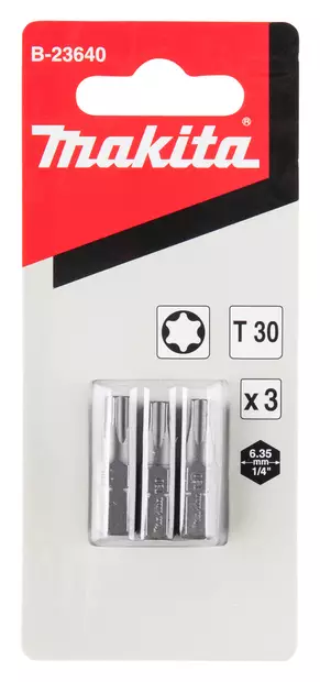 MAKITA RUUVAUSKÄRKI BASIC 25MM TORX 30, 3KPL - Ruuvauskärjet ja hylsyt - B-23640 - 2