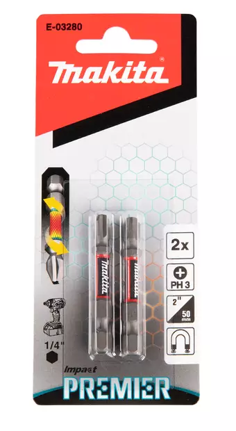 MAKITA RUUVAUSKÄRKI IMPACT PREMIER PH3, 50MM, 2KPL, ISKEVILLE RUUVINVÄÄNTIMILLE - Ruuvauskärjet ja hylsyt - E-03280 - 2
