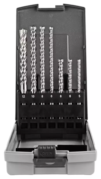 MAKITA SDS-PLUS PORANTERÄSARJA 7-OSAA. 4-LEIKKUINEN NEMESIS2 - Betoniporanterät - B-59031 - 1