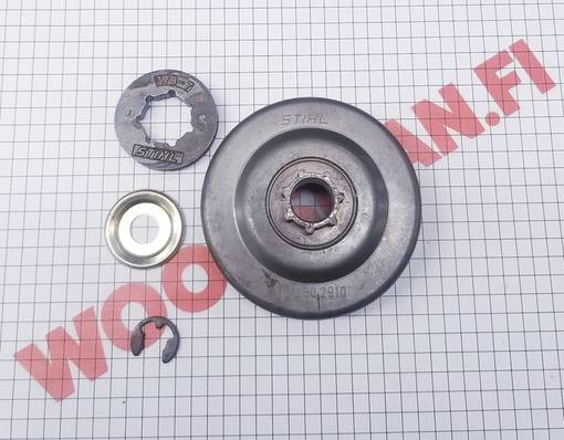 Vetopyöräsarja 3/8 7h MS260, 026 - Kytkinrummut, vetopyörät ja laakerit - 11210071041 - 1