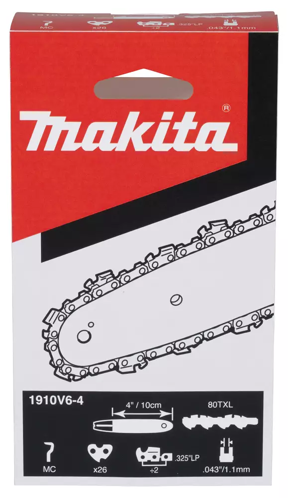 TERÄKETJU -26, 0,325", 1,1 MM, 4" / 10 CM - .325" jakoiset teräketjut - 1910V6-4 - 1