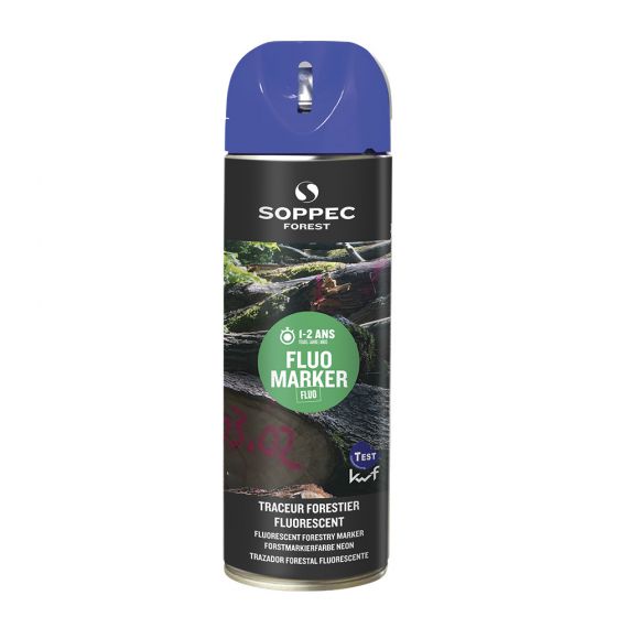 Soppec Fluo Marker spray,sininen 500 ml - Merkintävälineet ja metsurin mitat - H546 - 1