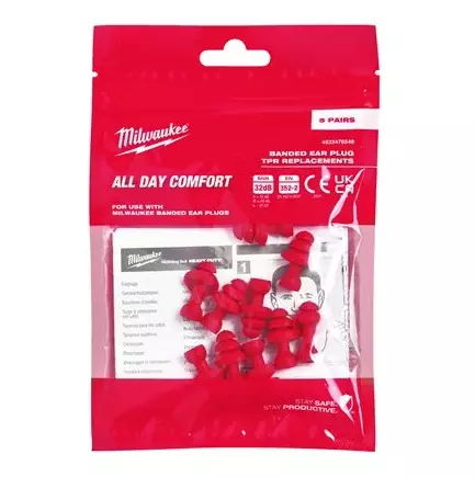 MILWAUKEE VAIHTOTULPAT SILICONE 5 PARIA - Kuulonsuojaimet, korvatulpat - 4932478549 - 2