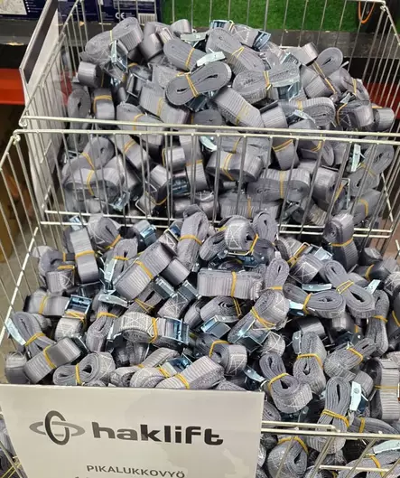 PIKALUKKOVYÖ 2,5M NAUHA 25MM HARMAA HAKLIFT - Ajoleikkurin peräkärryt ja rampit - SVPL25025H - 1