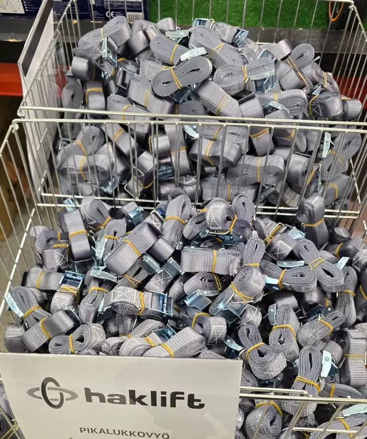 PIKALUKKOVYÖ 2,5M NAUHA 25MM HARMAA HAKLIFT - Ajoleikkurin peräkärryt ja rampit - SVPL25025H - 1