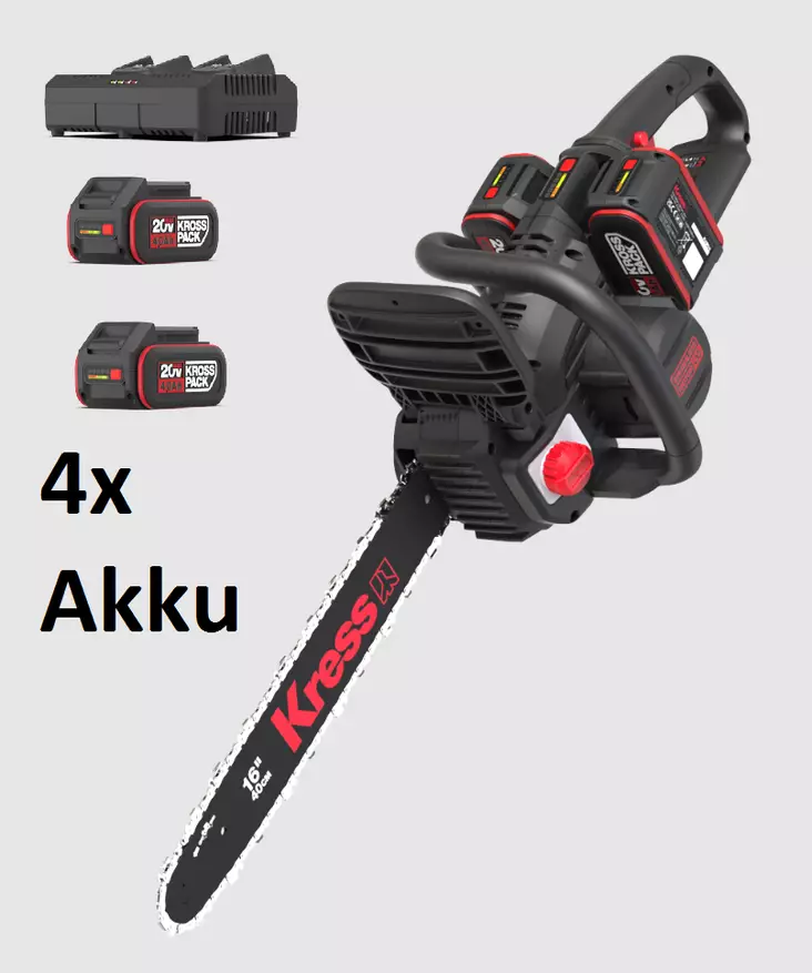 2x20V Moottorisaha 40CM SETTI - 20V + 40v Akkukonepaketit - KG347E9SET - 1